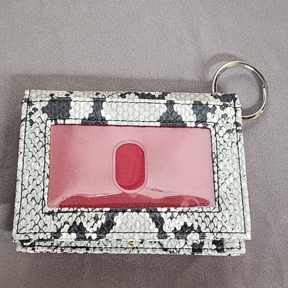 Nine West Vintage Faux Grey Black Snakeskin Bucket Bag with Matching Coin Purse - Picture 16 of 16